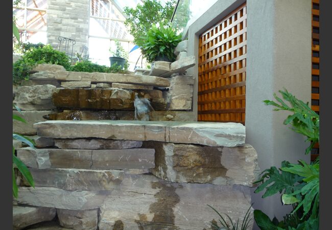 Residential indoor rockscaping