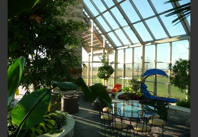 Residential indoor atrium garden