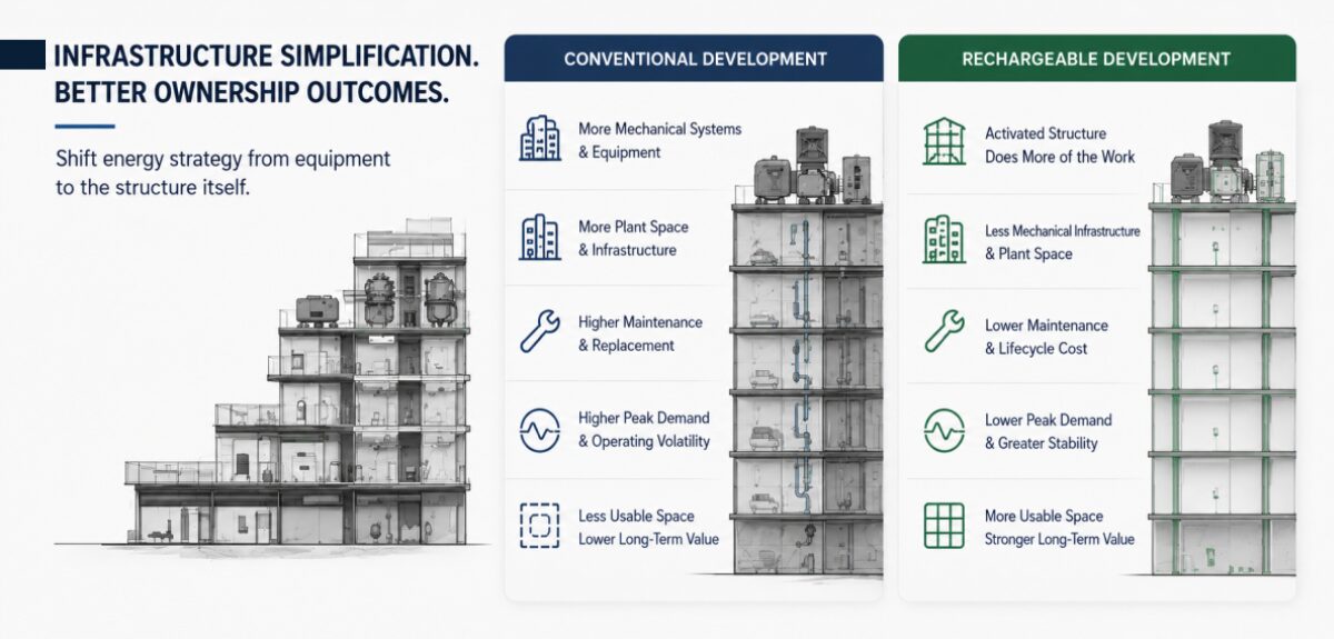 Infrastructure simplification and rechargeable development strategy
