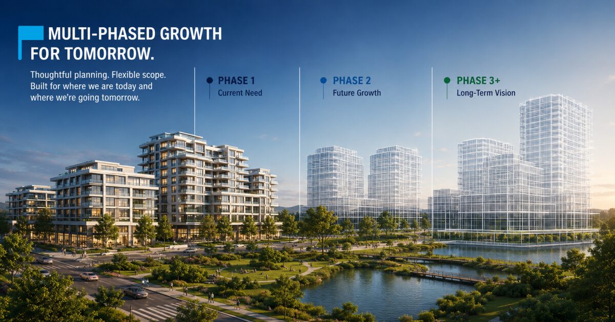Multi-phased growth and scalable infrastructure planning